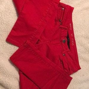 Skinny jeans red
